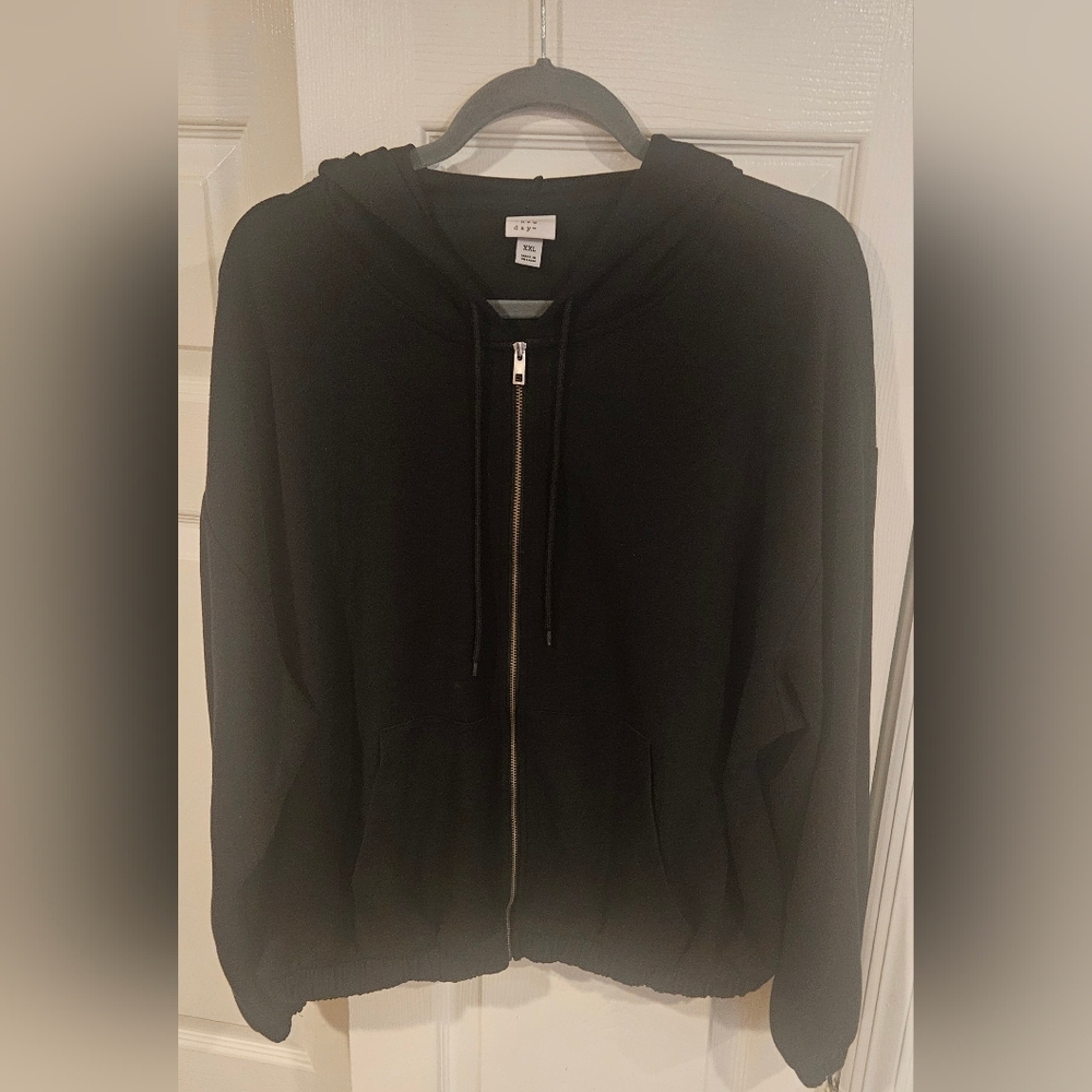 Black Zip-Up Hoodie